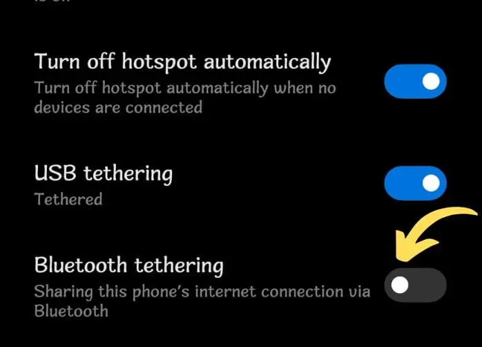 Internet Connection by Bluetooth tethering