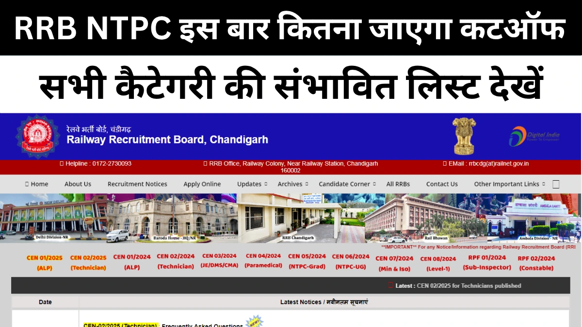 RRB NTPC Cut Off 2025