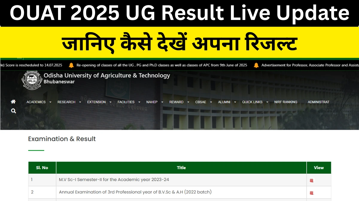 OUAT UG Result 2025