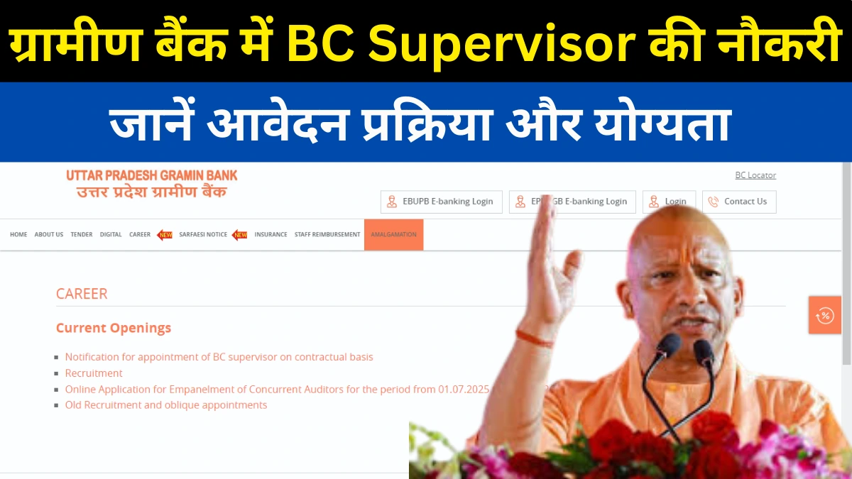 UP Gramin Bank BC Supervisor Bharti 2025